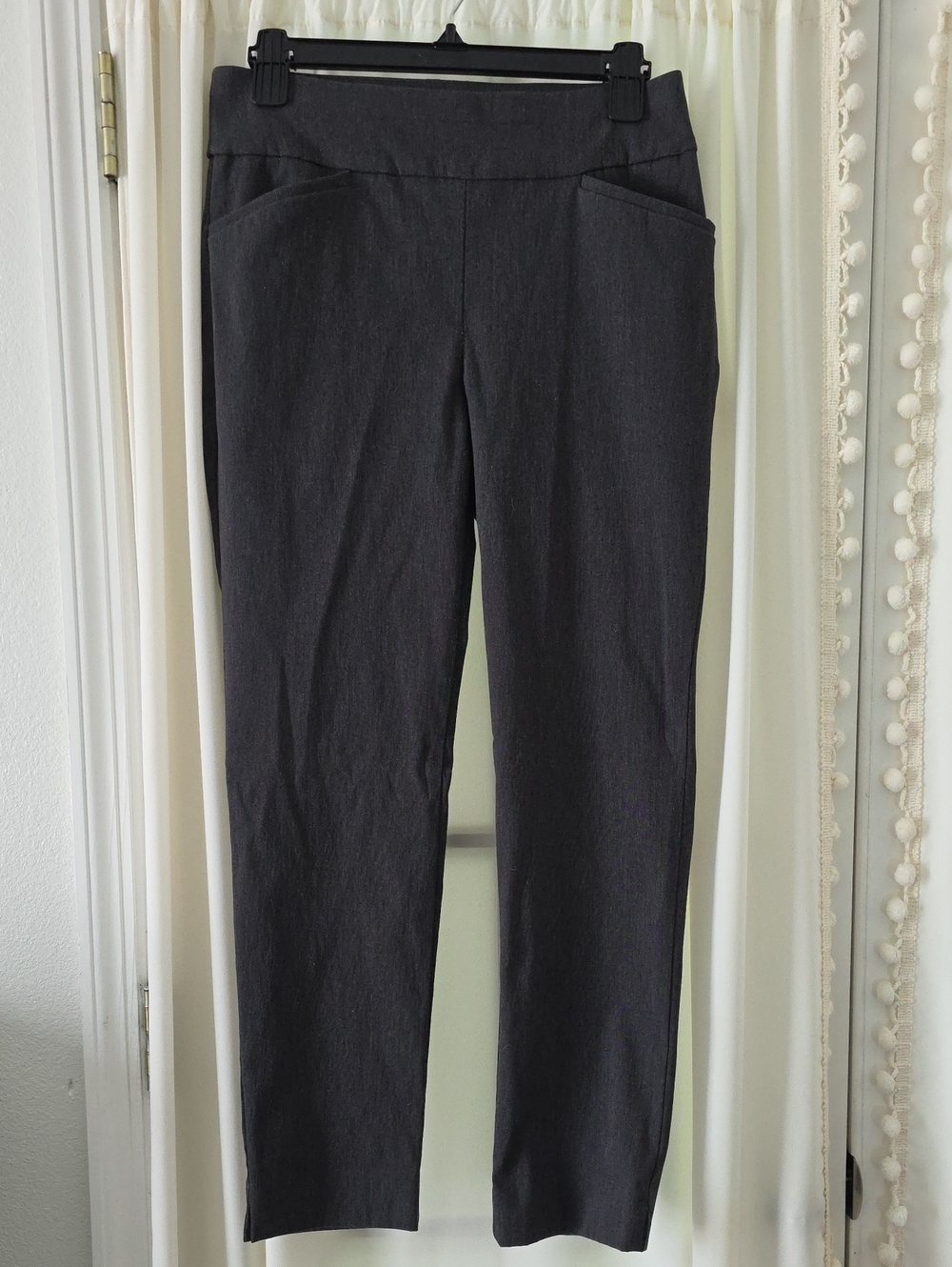 Chico's Charcoal Straight-Leg Pull-On Pants